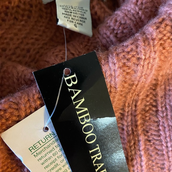 Bamboo Traders Orange/Brown Sweater size Sm - Picture 5 of 9